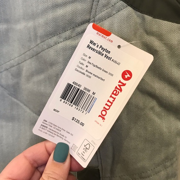 MARMOT Peyton Reversible Herringbone Vest - Picture 6 of 8